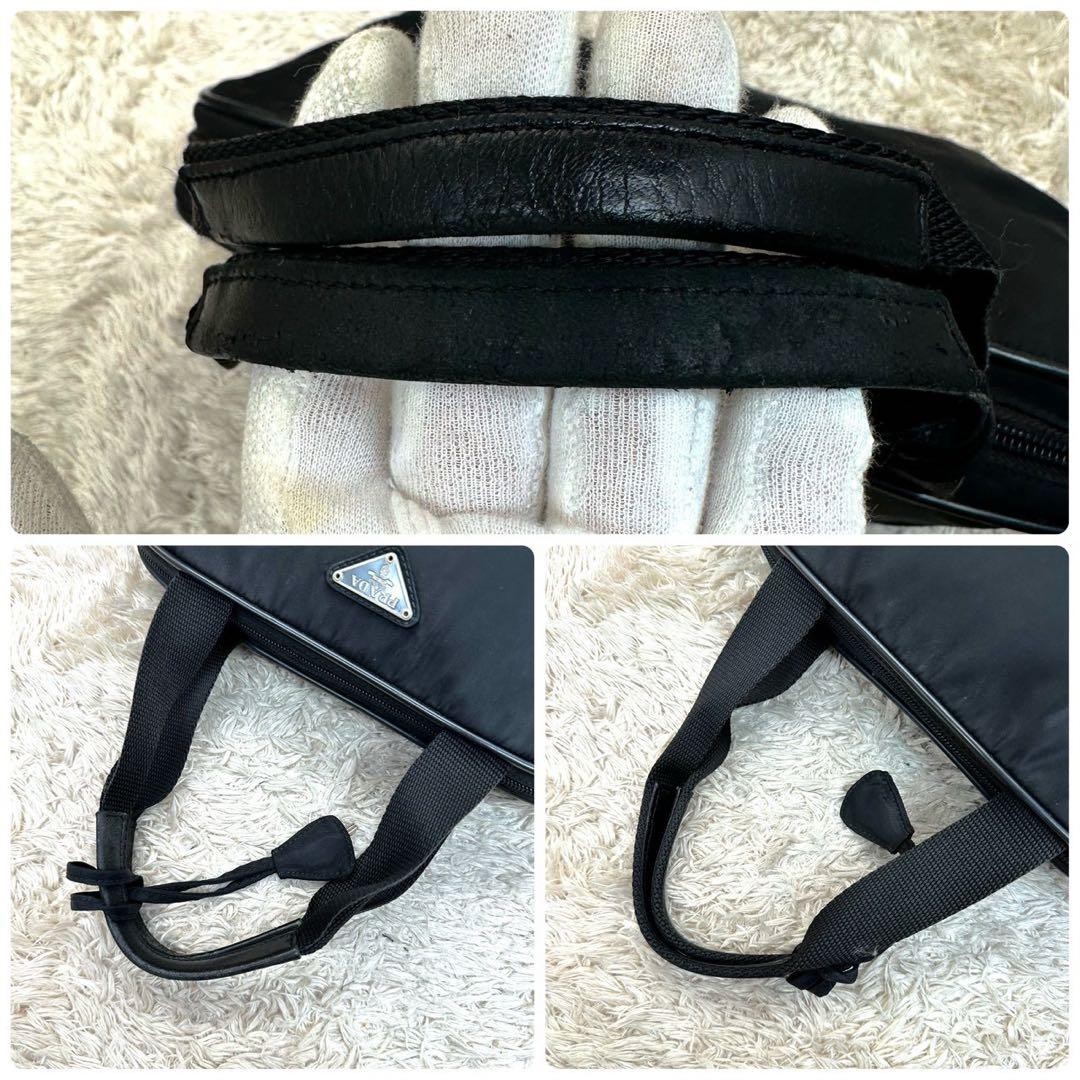 PRADA Nylon Tote Bag Black Triangle Logo Authentic Women's Handbag thumbnail 8