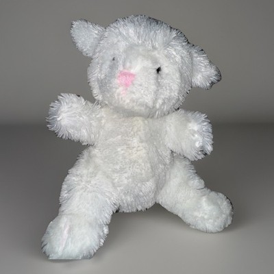 Kerusso White Lamb Plush 11 Inch Stuffed Animal Pink Nose Sheep Soft