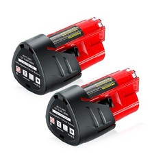 2 Pack 12V 3.0Ah for Milwaukee M-12 Lithium-ion Battery 48-11-2425 48-11-2420