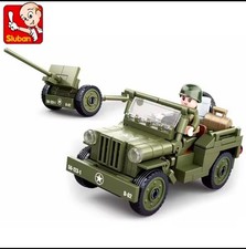 WW2 USA Willys MB JEEP Top qualität von Sluban NEU 143 Teile + 1 Figur + PAK