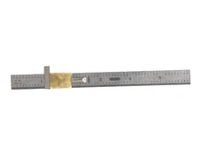 General VTG stainless steel 6" long pocket ruler Sliding T USA 10 100 64 THS 32