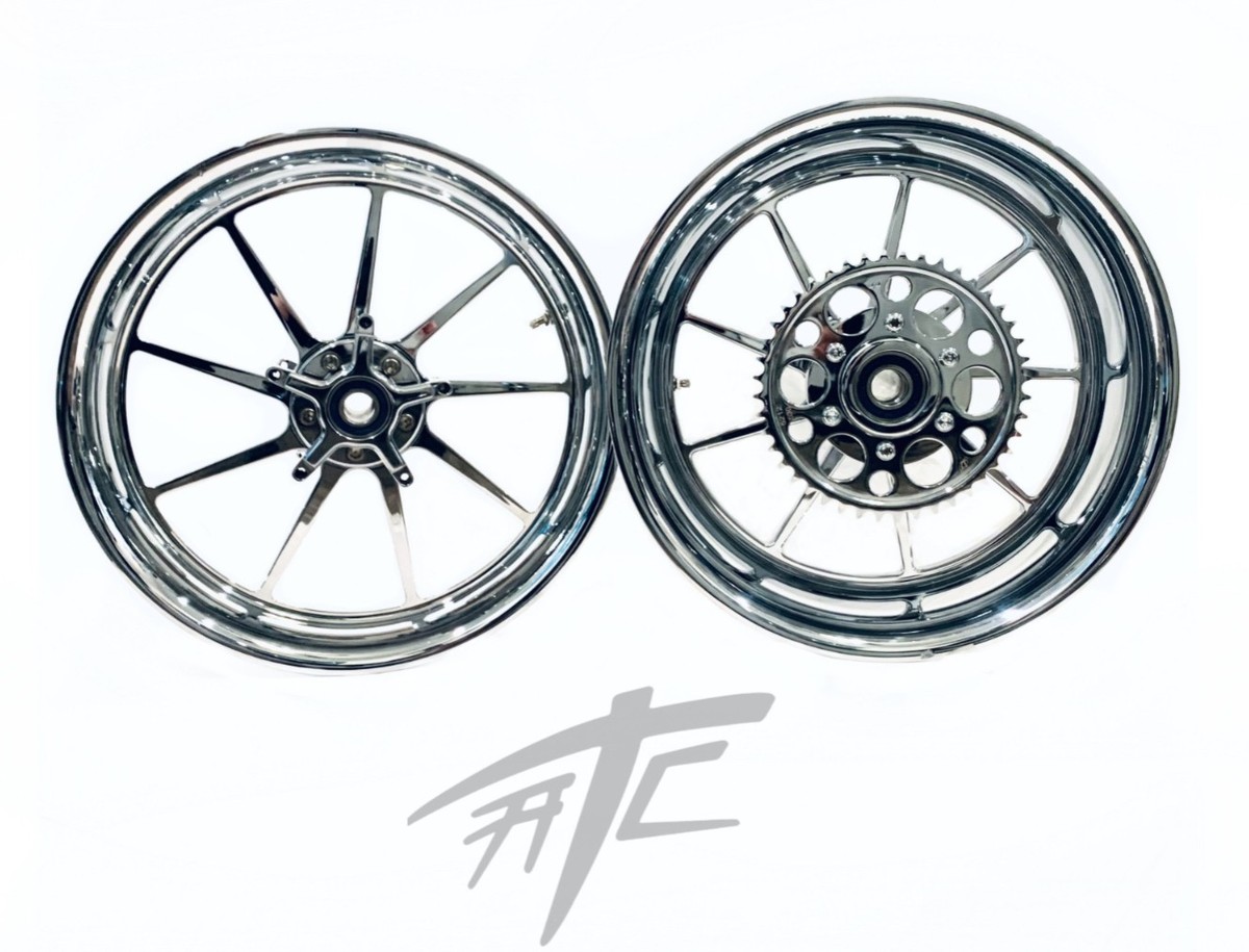 小物 HaYaBuSa HAYABUSA 240 FAT TIRE KIT CHROME OMNI WHEEL BLACK SWINGARM 99-07
