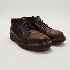 Vintage Dr. Martens 8074 Made in England Brown Leather Oxford Boots Size 6