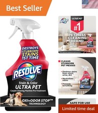 Deep Cleaning Ultra Pet Carpet Cleaner Spray 32oz Tackles Tough Stains Odors