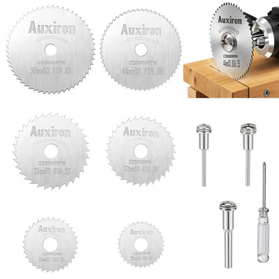 10Pcs HSS Cutting Discs Set for Dremel Rotary Tools - 6 Saw Blades Silver