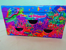 Lisa Frank Dancing Dolphins Jewelry Trinket Box Case Cardboard Mirror