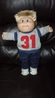 Vtg. CABBAGE PATCH KID, CORNSILK SPIKED BLONDE HAIR BOY W/BLUE EYES, CPK OUTFIT