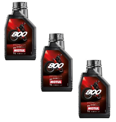 3l Motul 800 2T Factory Line Off Road Motoröl 3x1L Ester API TC 110083