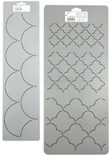 Quilting Stencils Clamshells Quilt Pattern Background & Scallop Border Template