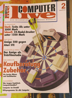 Computer Live Februar 2 1990 Magazin for C64 Amiga ST MS-DOS-PCs Zeitschrift
