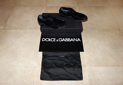 Dolce&Gabbana Black Label MILANO Samt-Leder Derby Schuhe 40 EU (7)495 , SELTEN!