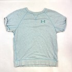 Under Armour Light Blue Training Running Top T-Shirt Retro Women M Vintage Rare