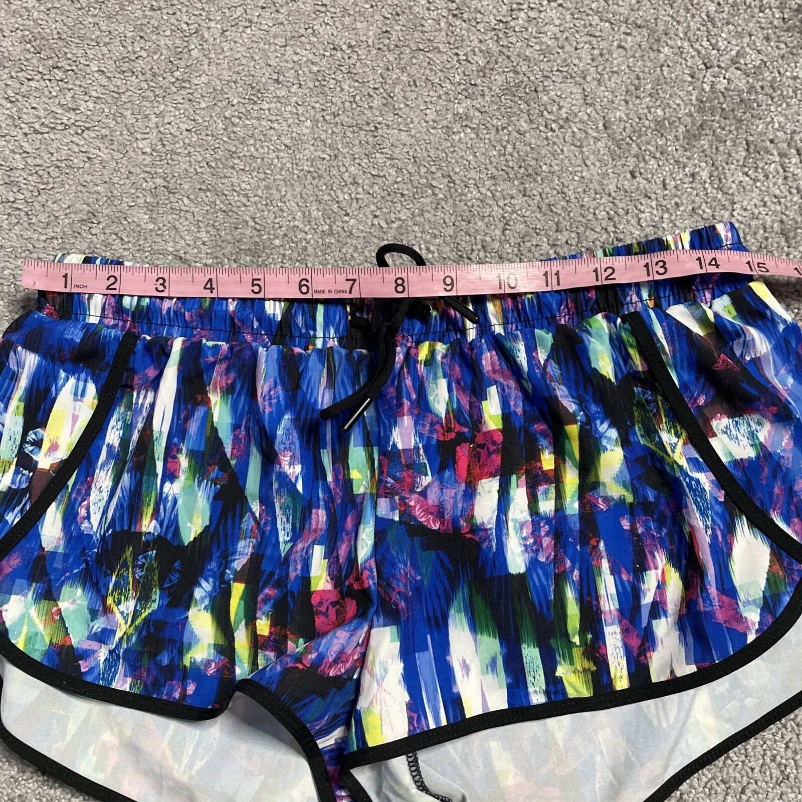fabletics multicolor athletic running shorts