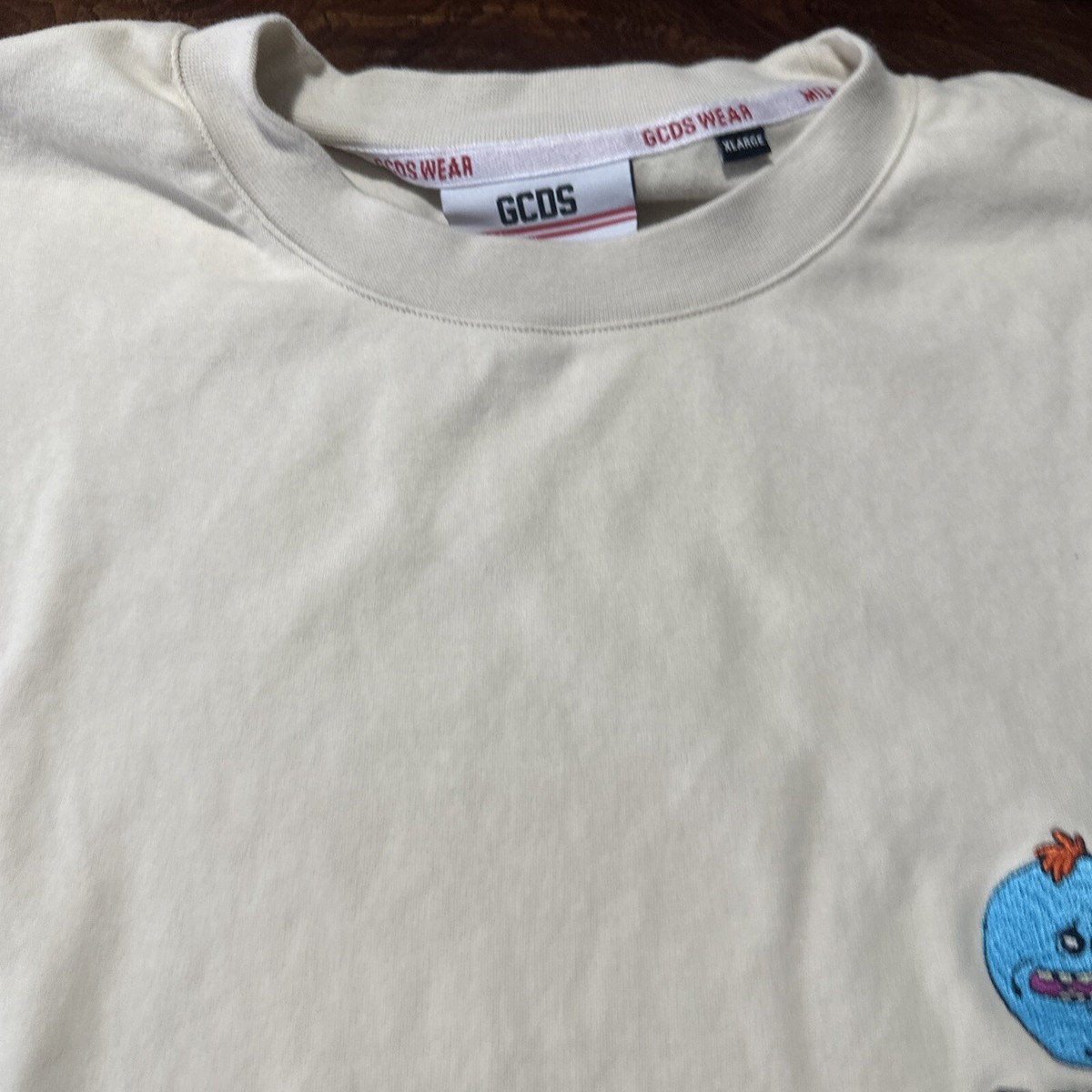 GCDS Beige Rick and Morty Edition Oversized T-Shirt Size XL | eBay