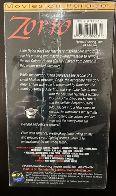 Zorro VHS NEW SEALED Rare OOP 1997 Alain Delon 71083092930| eBay