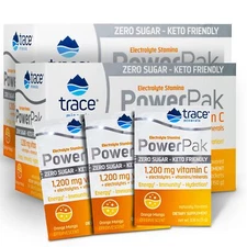 Trace Minerals | Power Pak Sugar Free Electrolyte Powder Packets | 1200 mg Vi...