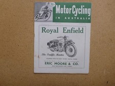 1948 MOTOR CYCLING IN AUSTRALIA MAGAZINE PUBLICATION- OCT- ROYAL ENFIELD
