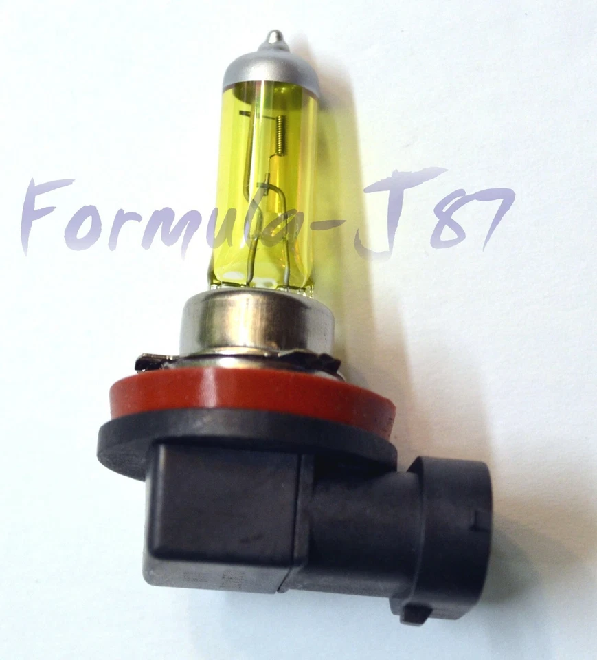 Rally H11 100W 3000K Amarillo Dos Bombillas Luz Antiniebla Reemplazar Lámpara Halógena de Alto Vatio Foto 3 de 4