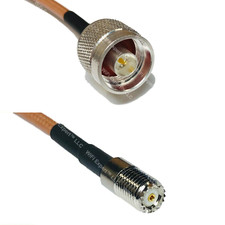USA-CA RG400 N MALE to MINI UHF FEMALE Coaxial RF Pigtail Cable