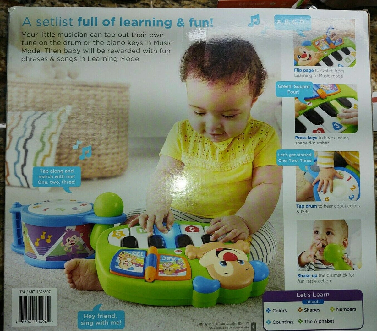 Fisher price tap and teach best sale drum