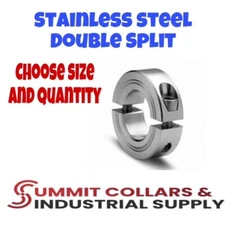Double Split Stainless Steel Clamping Shaft Collar- Choose your size!