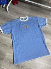 Manchester City Retro Replicas football shirt 1972 - 1975 Score Draw Men Size L