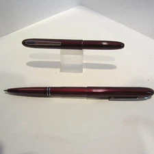SET OF 2 RED BULLET CAPPED BALLPOINT PEN-GREAT POCKET PEN