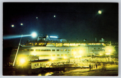 Postcard S.S. Admiral Excursion Steamer Mississippi River St.Louis Missouri MO