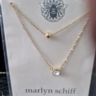 Necklace Marlyn Schiff Gold Pendant New Adjustable Chain Curateur