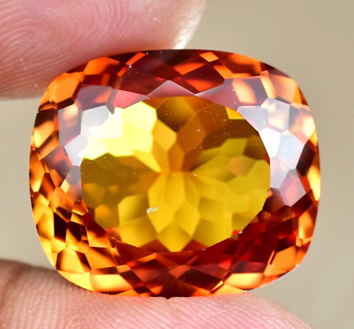 33.50Ct Natural Ceylon Padparadscha Sapphire Stunning Certified Cushion Gemstone