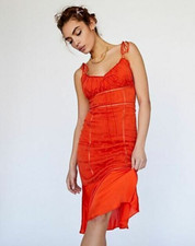 Free People NWT Size 10 Medium Gorgeous Ruched Midi Dress NEW