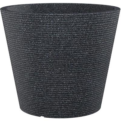 Scheurich Coneo 30 Pflanzgefäß granit Blumentopf Topf innen aussen 30cm schwarz