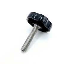 5/16" Thumb Screw Bolts Black Round Plastic Clamping Knob Hex Head Stainless