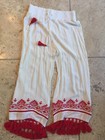 NWOT! PARKER  Embroidered  wide leg Tasseled  Pants  ( XS ) — photo 4