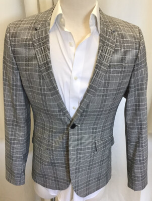  CLASSIC Topman Men s 2 Pattern Black/ White Suit 38R Jacket 32R Pants NWOT