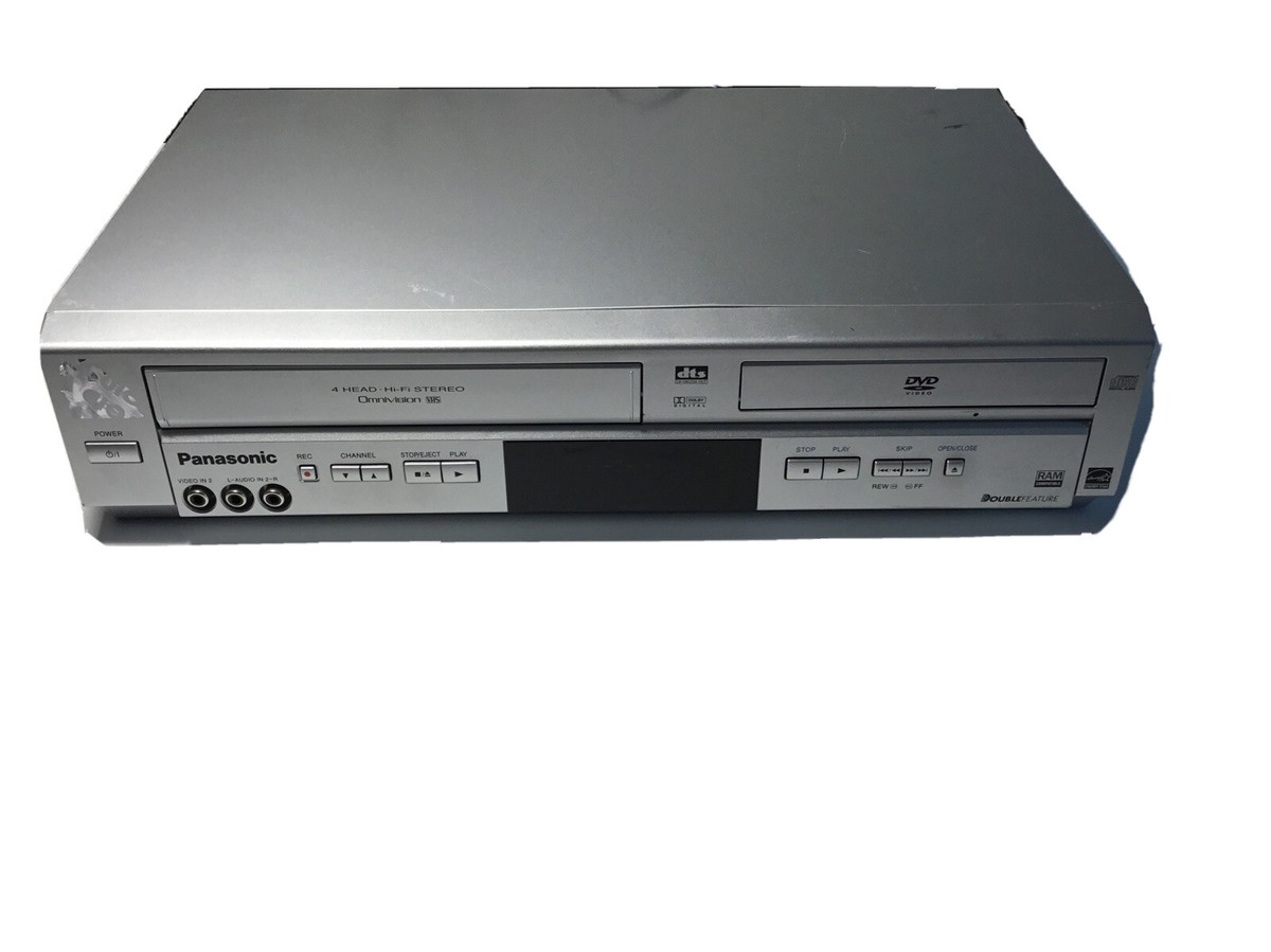 Panasonic PV-D4744S VHS Video Cassette VCR DVD Player Combo Dented