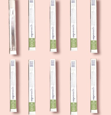 10 PK Supersmile Toothbrush New Generation 45° Ergonomic Crystal Clear SOFT NIB