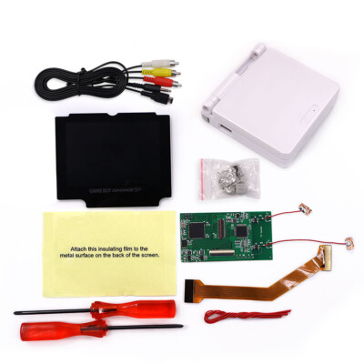 Drop in IPS LCD TV OUT Mod Full 3.0 Inch Screen Kit w/ shell For Game Boy GBA SP