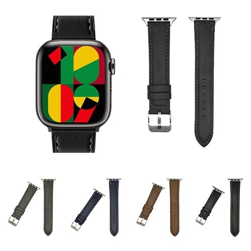 Correa de cuero con textura Crazy Horse para Apple Watch Series 7,8,9,10SE,ULTRA - Zdjęcie 18 z 20