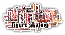 Figure Skating Word Cloud Car Bumper Sticker Decal
