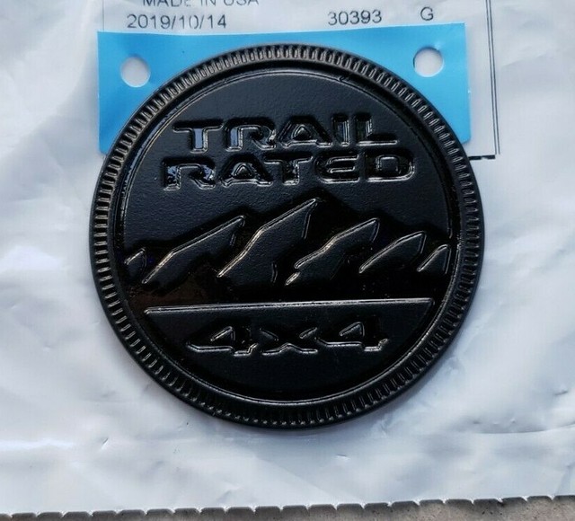 20182021 Jeep Wrangler,Gladiator BLACK TRAIL RATED Badges 2 Fender Emblems,OEM eBay