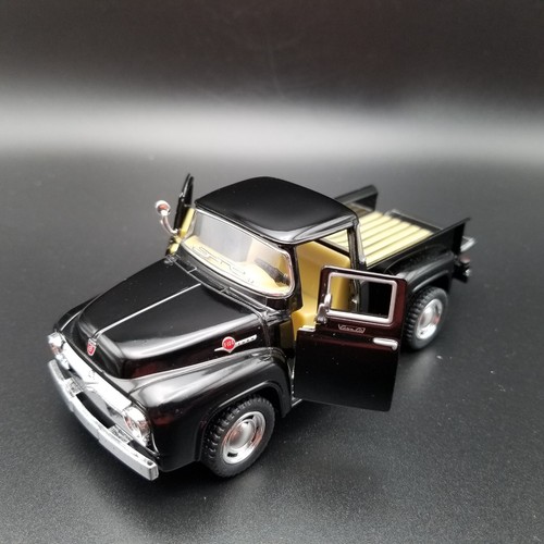 5" Kinsmart 1956 Ford F-100 Pickup Truck Diecast Model Toy Car 1:38 Black - Picture 8 of 11