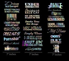 Jdm 10 Random Car Sticker Decal Pack Lot Low Funny Racing Drifting Oilsl