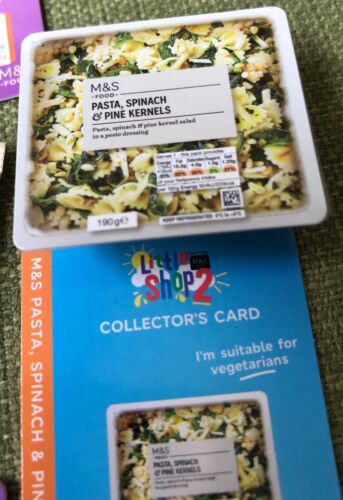 6 M&S Little Shop Mini Collectables With Cards 🍔 Toys Pasta Nuts Salsa Turbine - Picture 5 of 7