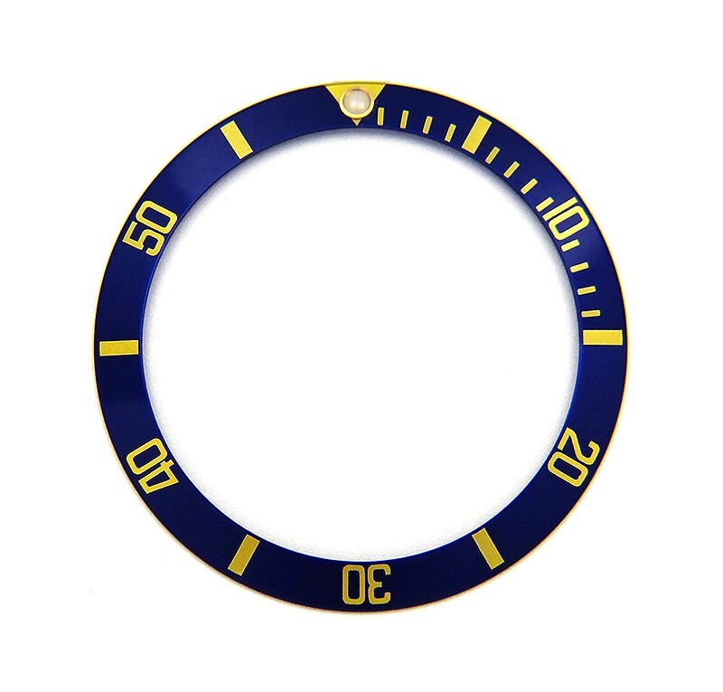Genuine Rolex Submariner 16803 16613 16808 16618 Blue & Gold Watch Bezel Insert