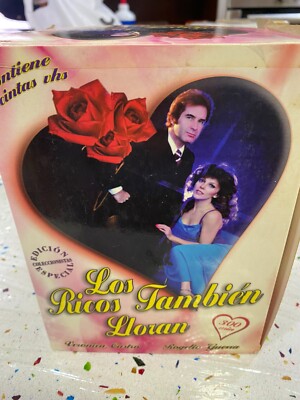 LOS RICOS TAMBIEN LLORAN PACK CON 5 CINTAS VHS VERONICA CASTRO ROGELIO GUERRA