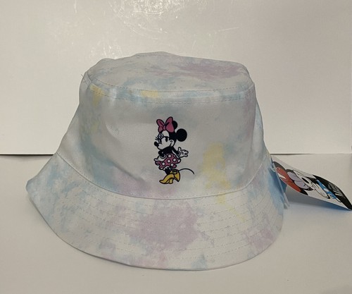 Disney Minnie Mouse Bucket Hat Youth One Size Cap Kids Pastel Tie Dye Pink - Picture 9 of 9