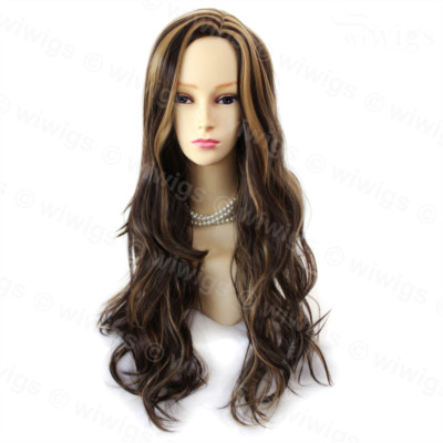 Wiwigs Fabulous Brown Mix Long Wellig Lagenlook Skin Top Damen Perücke