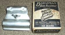 Vintage BERGHMAN Adjustable Ice Skate Sharpener with Original Box
