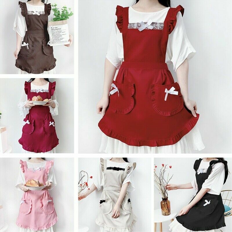 french 00-20s apron【wildfraulein好きな方など】 Lace Apron Ruffle Skirt Frill Baking Housewife Cafe Waitress